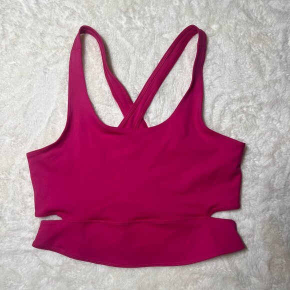 FP Movement Dragonfruit Pink Crisscross Sports Bra Cutout Back Women’s M‎ NWT - Picture 2 of 6